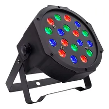 Kit X 5 Canhões Canhão 18 Led Refletor Slim Strobo 64 Rgb Dmx Wash Iluminacao Dj Decoração Festa Profissional 110V/220V Foto mini 2