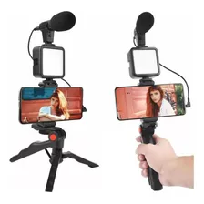 Kit Youtuber Tripé Estabilizador Mão Gimbal Microfone Foto mini  2