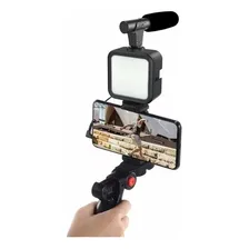 Kit Youtuber Tripé Estabilizador Mão Gimbal Microfone Foto mini 4