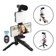 Kit Youtuber Tripé Estabilizador Mão Gimbal Microfone Foto  mini 1