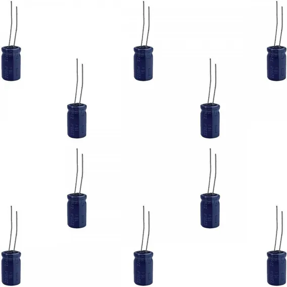 Kit10 Capacitor Eletrolitico Panasonic 2200uf 16v Eca-1cm222 Foto 1