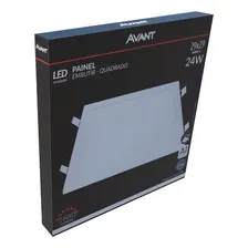 Kit10 Painel Led Branco Frio Avant - Embutir 29x29 24w 100v/240v Foto mini 3