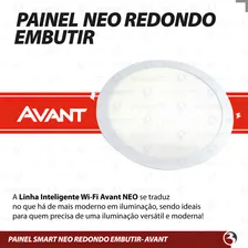 Kit10 Painel Plafon Led Embutir Smart 24w Redondo Neo Avant 110v/220v Foto mini 4