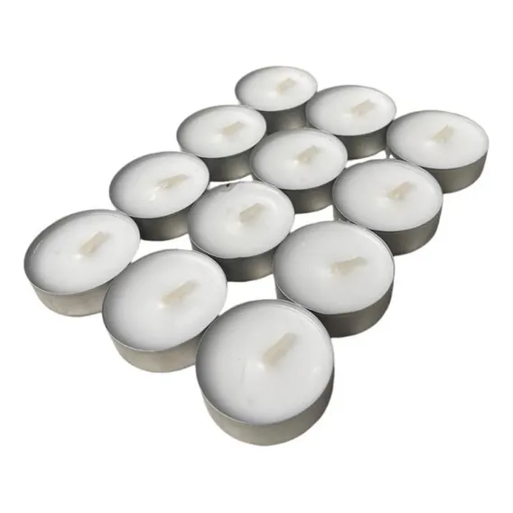 Kit12 Velas Rechaud Difusor Flutuante Foundue Branca 11gr Foto 1