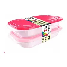 Kit2 Potes 460ml Degrade Alimentos Micro Foto mini 1