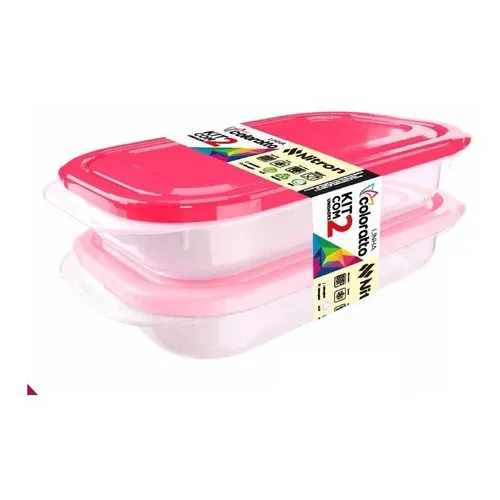 Kit2 Potes 460ml Degrade Alimentos Micro Foto 1