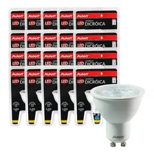 Kit20 Lâmpada Dicróica Led 4.8w Bivolt Mr16 3000k Amarela Foto mini 1