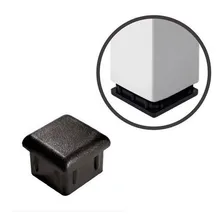 Kit200 Tampas Plásticas Metalon 30x30 Preta Ponteira Interna Foto mini 1