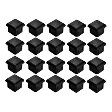 Kit200 Tampas Plásticas Metalon 30x30 Preta Ponteira Interna Foto mini 2