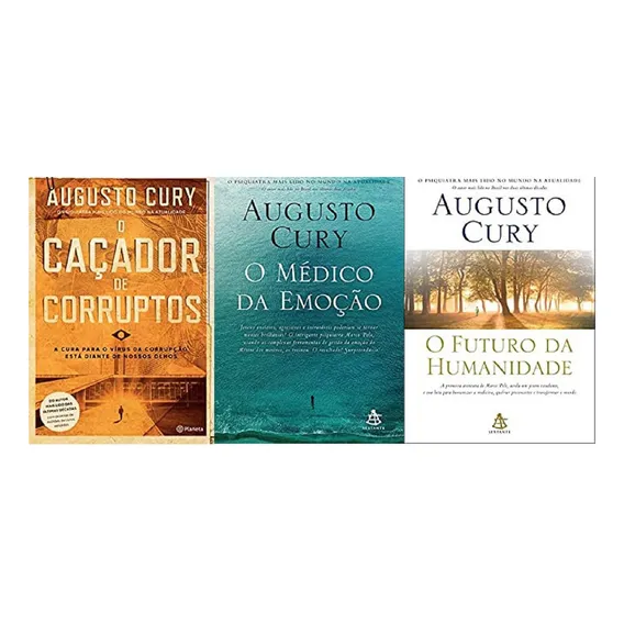 Kit3 Livros Augusto Cury O Caçador Corruptos + O Futuro Da, De Augusto Cury. Editorial Sextante Foto 1