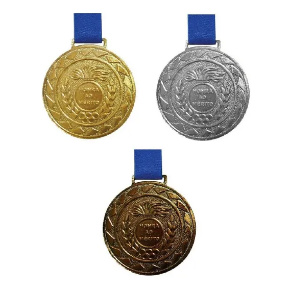 Kitc/15medalhas Ouro+15 Medalhas Prata+15 Medalhas Bronzem43 Cor Ouro, Prata E Bronze Foto 1