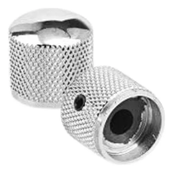 Knob Metal Guitarra Baixo Com Parafuso Cor Cromado Foto 1