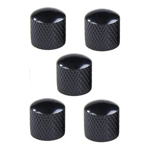 Knob Metal Guitarra Baixo Preto De Pressão Kit Com 5 Foto 1