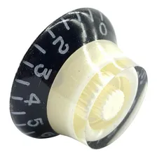 Knob Plástico Vintage Guitarra Lsl Branco Preto 1 Un Foto mini 4