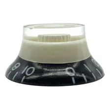 Knob Plástico Vintage Guitarra Lsl Branco Preto 1 Un Foto mini  2