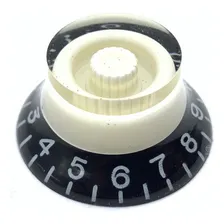 Knob Plástico Vintage Guitarra Lsl Branco Preto 1 Un Foto mini  3