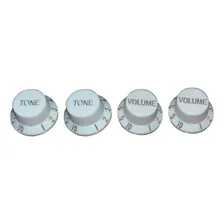 Knobs Guitarra Stratocaster Andaluz Kit 2 Vol + 2 Ton Branco Foto mini 1