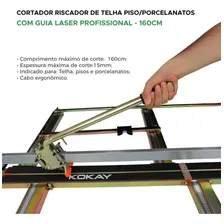 Kokay TC-02 Cortador riscador para pisos profissional Foto mini  2