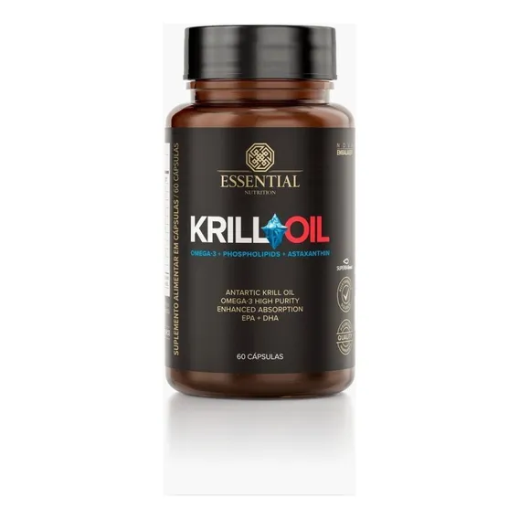 Krill Oil - 60 Cápsulas - Essential Nutrition, Sabor Natural Foto 1