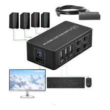 Kvm Hdmi 4x1 Hdmi 2.0 Usb 4k X 2k/60hz Hdcp 2.2 Win Mac Os Foto mini  2