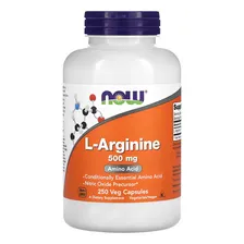 L-arginina 500mg L-arginine 250 Veg Caps Now Foods Sabor N/a Foto  mini 1