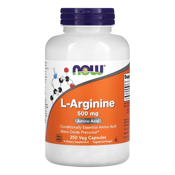 L-arginina 500mg L-arginine 250 Veg Caps Now Foods Sabor N/a Foto 1