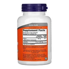 L-citrulina Citrulline 750mg 90 Cápsulas - Now Foods Sabor Sem sabor Foto mini 2
