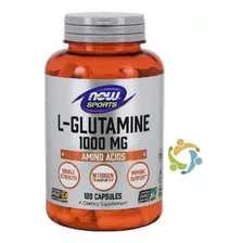 L-glutamina 1000mg 120 Cps Now Sports Dupla PotĂȘncia Foto mini 1
