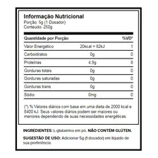 L-glutamina Growth Supplements Sabor Natural pó 250g Pote Foto mini 4