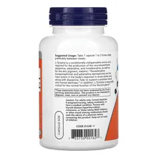 L Tyrosine Tirosina 500 Mg 120 Cápsulas Now Foods - Imp Eua Sabor Sem Foto mini  3