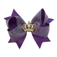 Laço Cabelo Iantil Kit Laço Bico Pato + Pulseiras Cor Violeta-escuro Foto mini 1