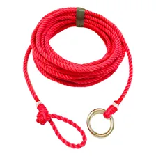 Laço De Corda Torcido Americano Profissional Cor Vermelho 3 Tentos Laçar 10mt Foto mini 4