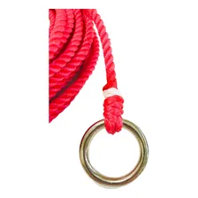 Laço De Corda Torcido Americano Profissional Cor Vermelho 3 Tentos Laçar 10mt Foto mini 2