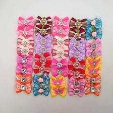 Laços Pet 20 Lacinhos Luxo Fêmea Médio 10 Pares Rochanelli Foto mini 1