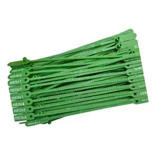 Lacre De Segurança Numerado 38,5 Cm Verde Com 100 Peças Foto mini 1