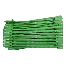 Lacre De Segurança Numerado 38,5 Cm Verde Com 100 Peças Foto mini 3