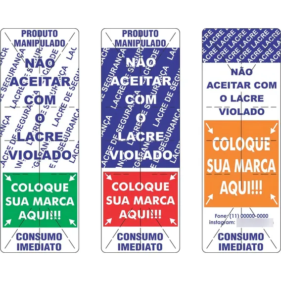 Lacre Segurança Delivery Ifood Personalizado Com Seu Logo 5 Foto 1