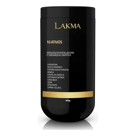 Lakma Creme Massagem 10 Ativos Modeladora Redutor 900g Foto 1