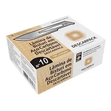Lamina Bisturi Descartavel Aço Carbono N10 Descarpack 100 Un Foto mini 1