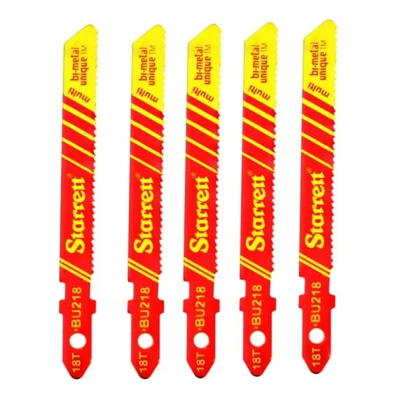 Lamina De Serra Tico Tico 5 Pecas 50x1,5mm Starrett Bu218 Foto 1