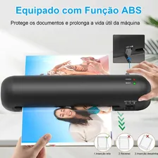 Laminadora A4, Laminadora De 9 Polegadas, Com 5 Plásticos Para Plastificação, Laminadora Térmica E A Frio, Laminadora De Aquecimento Rápido, Ideal Para Escola, Casa, Criatividade 220v Foto mini 3