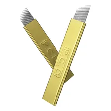 Laminas Tebori Microblading 12 Hard Gold 50 Unidades Foto mini 1
