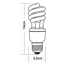 Lâmpada Compacta Amarela Espiral 15w 127v E27 Anti Inseto Foto mini 3