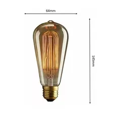 Lampada Filamento Carbono St64 40w 2400k 220v Dimerizavel Foto mini  3