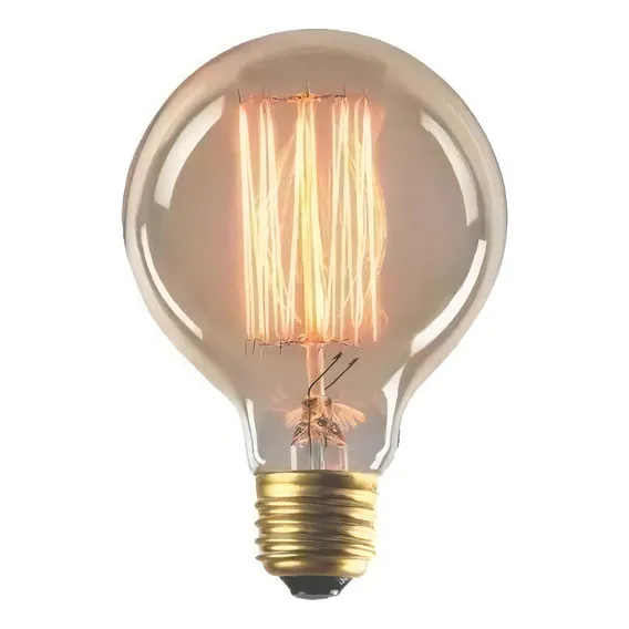Lampada Filamento De Carbono G80 40w 2200k E27 220v Foto 1