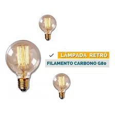 Lâmpada Filamento De Carbono G80 40w Vintage Retro 110v E27 Foto mini 4