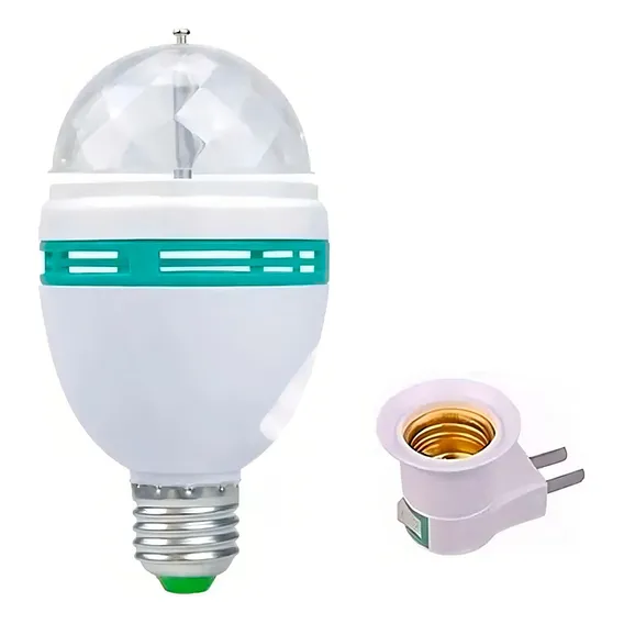 Lampada Girat贸ria Led Colorida Rotativa Bola Maluca Foto 1