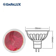 Lâmpada Halógena Dicróica Mr16 50w 12v Gu 5.3 Vermelha Foto mini  3