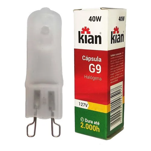 Lampada Halogena Halopin 40w 127v Fosca G9 Flc Kit 5 Pçs Foto 1