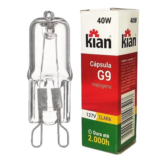 Lâmpada Halogena Halopin G9 40w Kit 3 Peças Clara Foto 1